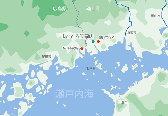 笠岡沖の散骨ポイント