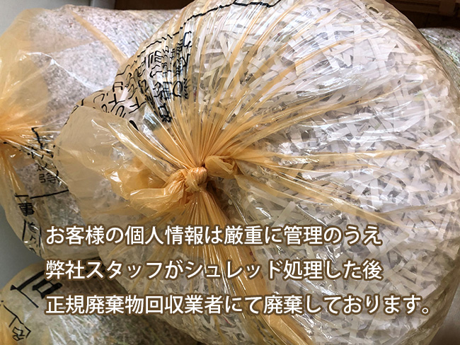 シュレッド処理