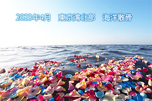 2023年4月　東京湾北部　海洋散骨